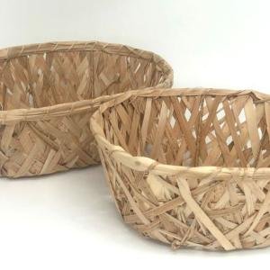 Natural Abaca Fiber Handwoven Storage Basket (Large)